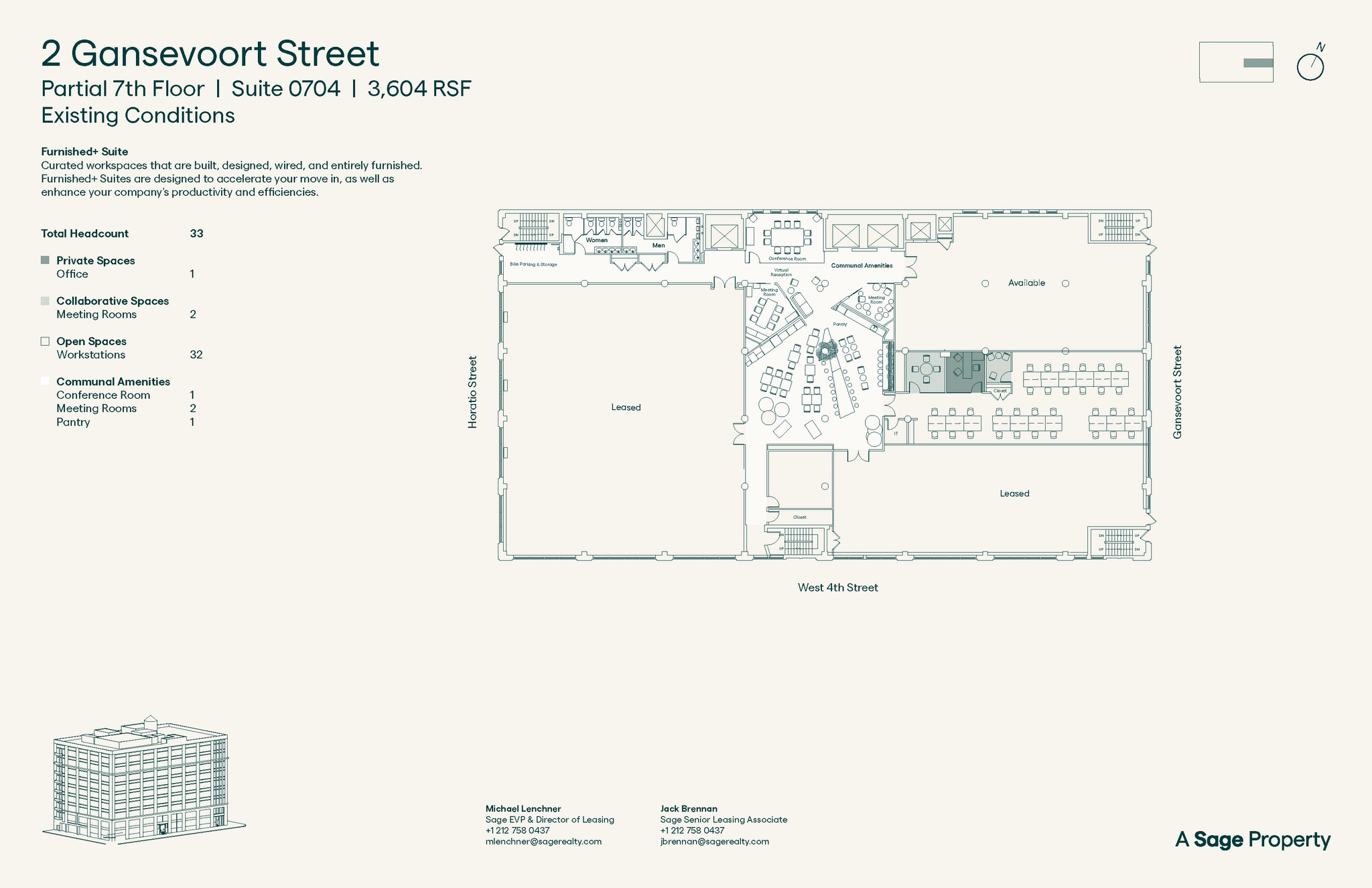 2 Gansevoort St, New York, NY à louer Plan d’étage– Image 1 sur 7
