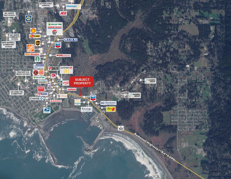 309 Us Highway 101 S, Crescent City, CA à louer - Aérien – Image 3 sur 4