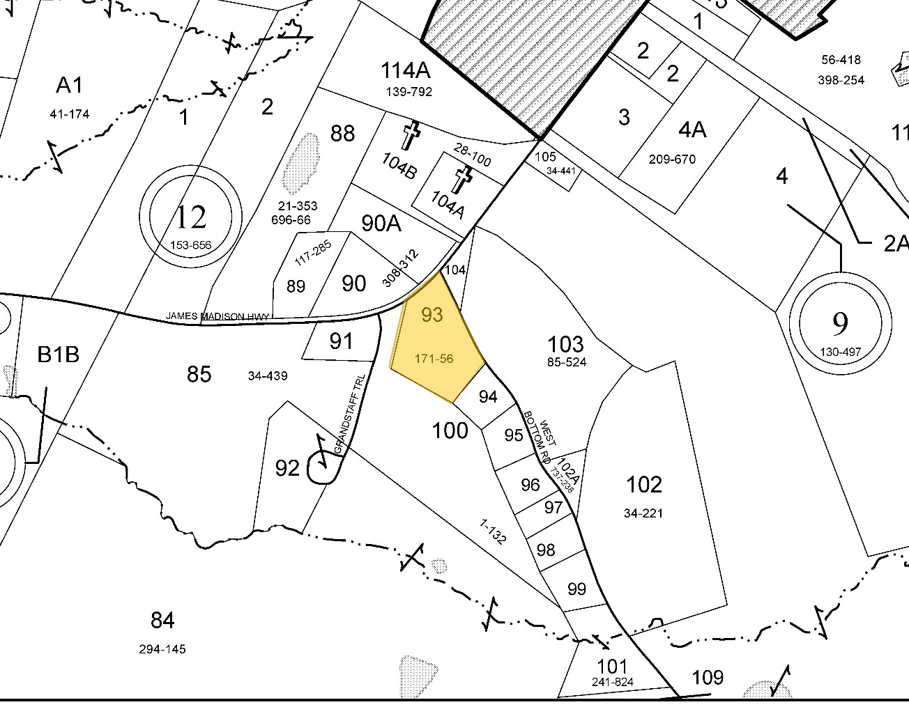 4064 James Madison Hwy, Fork Union, VA à vendre Plan cadastral– Image 1 sur 2