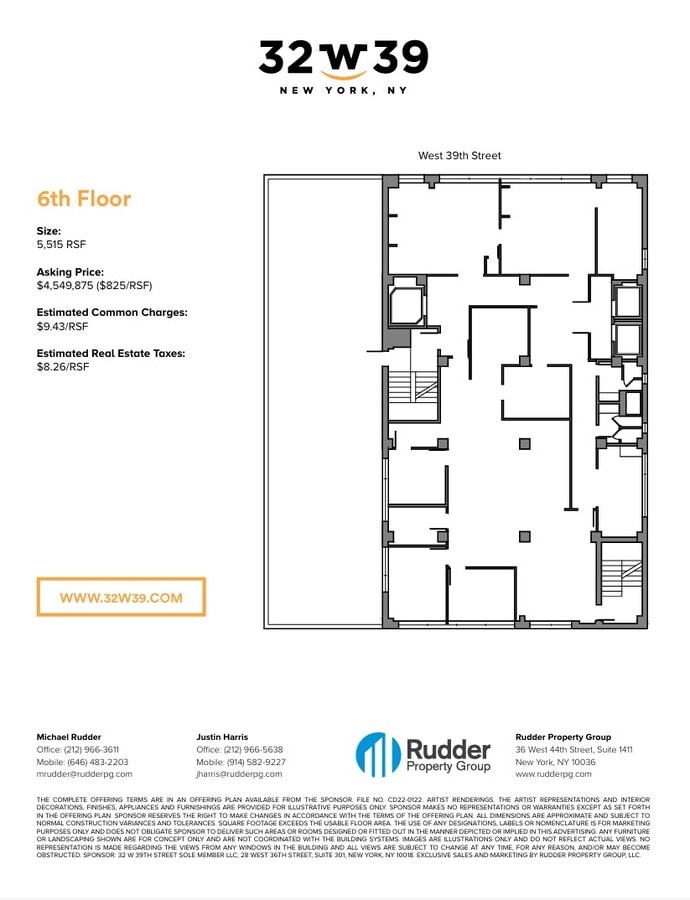 32 W 39th St, New York, NY 10018 - Lot OFF6 - - Plan d’étage - Image 1 of 1