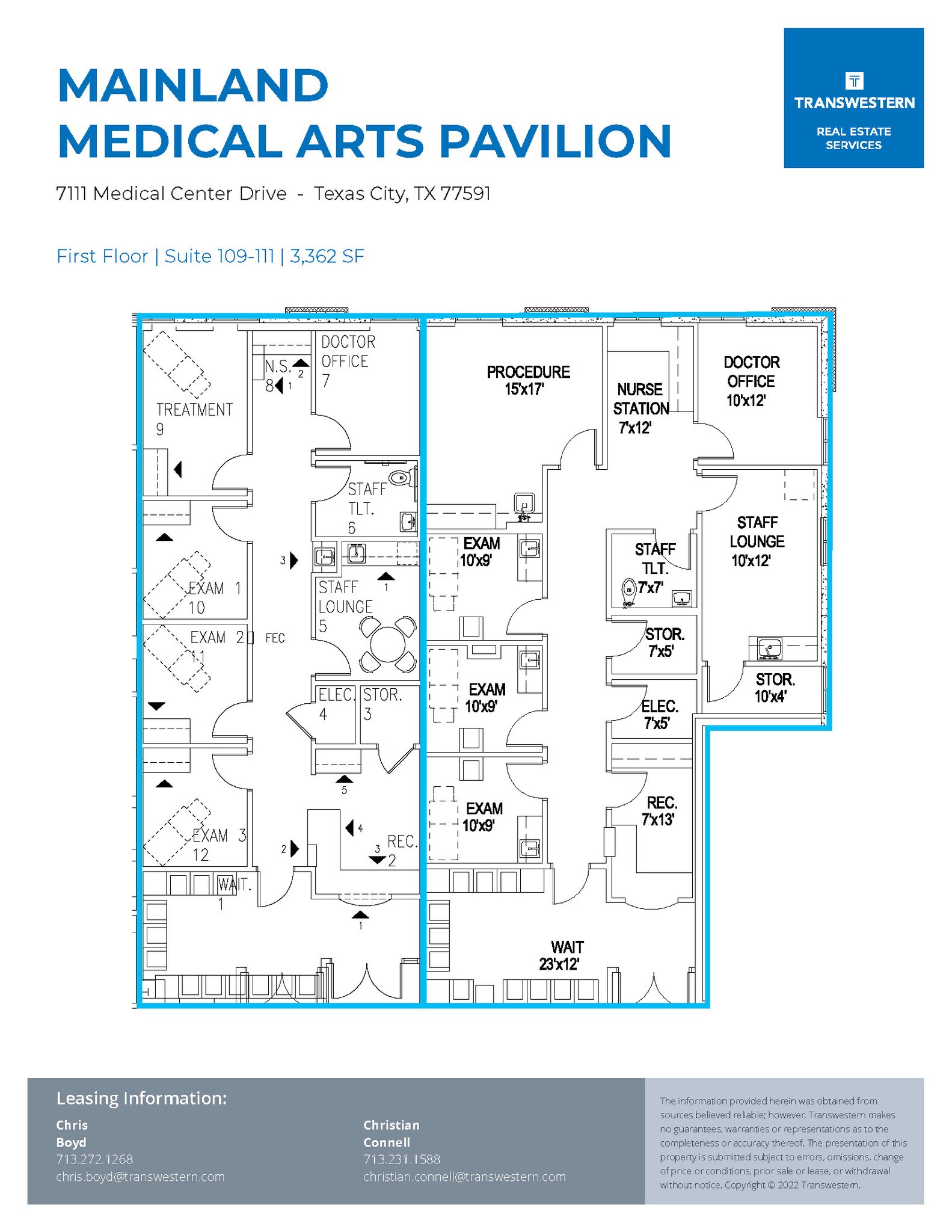 7111 Medical Center Dr, Texas City, TX à louer Plan d’étage– Image 1 sur 2