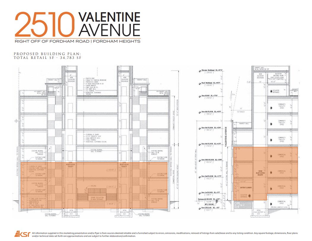 2510 Valentine Ave, Bronx, NY à louer Plan d’étage– Image 1 sur 3
