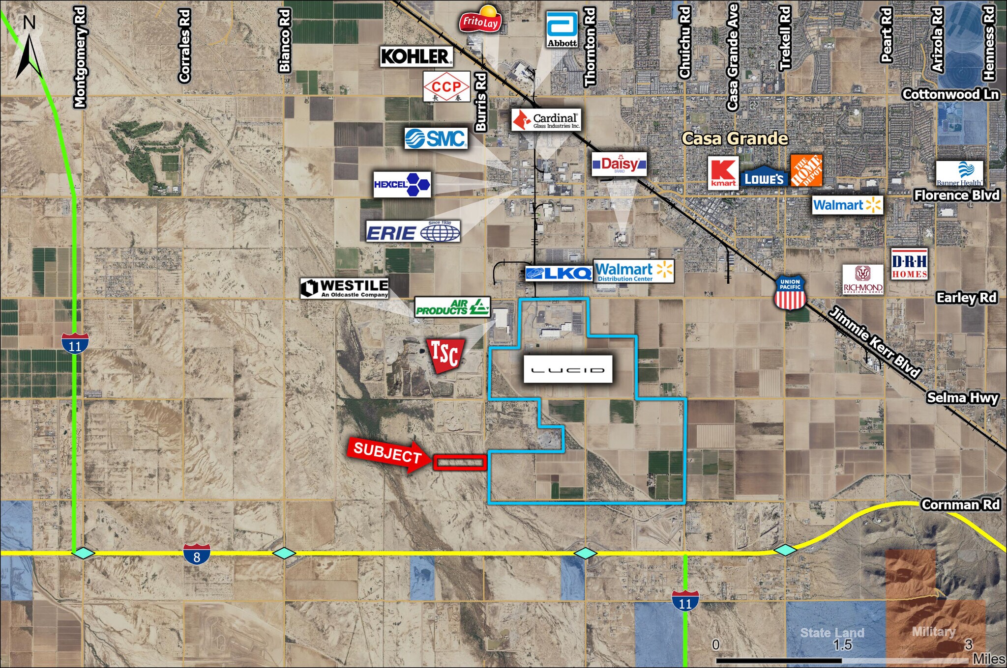 N of NWC Burris Road and Cornman Road, Casa Grande, AZ à vendre Photo principale– Image 1 sur 4