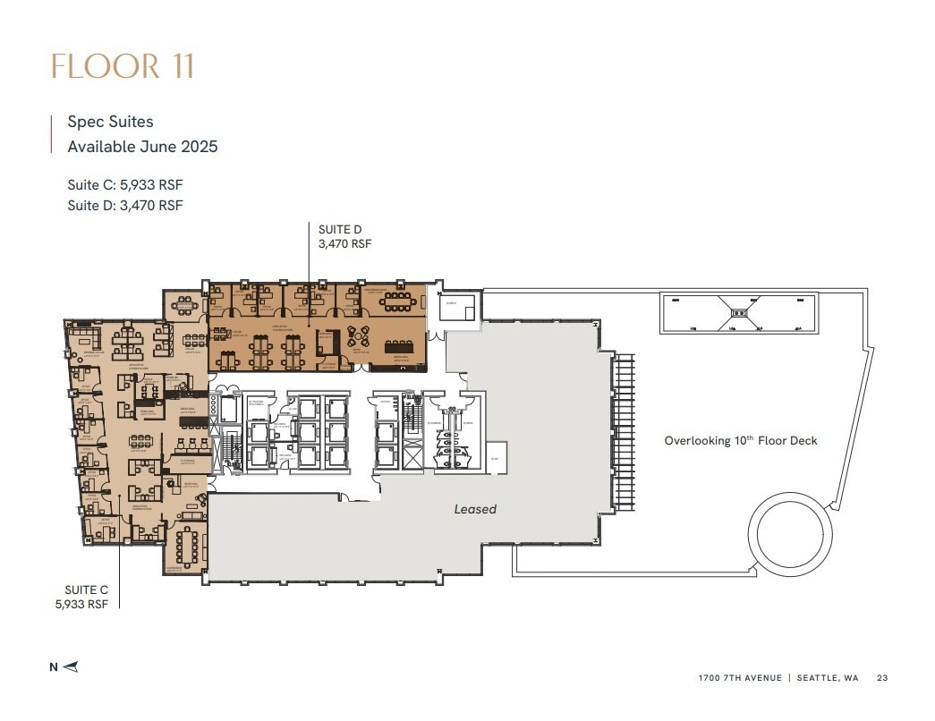 1700 7th Ave, Seattle, WA à louer Plan d’étage– Image 1 sur 9