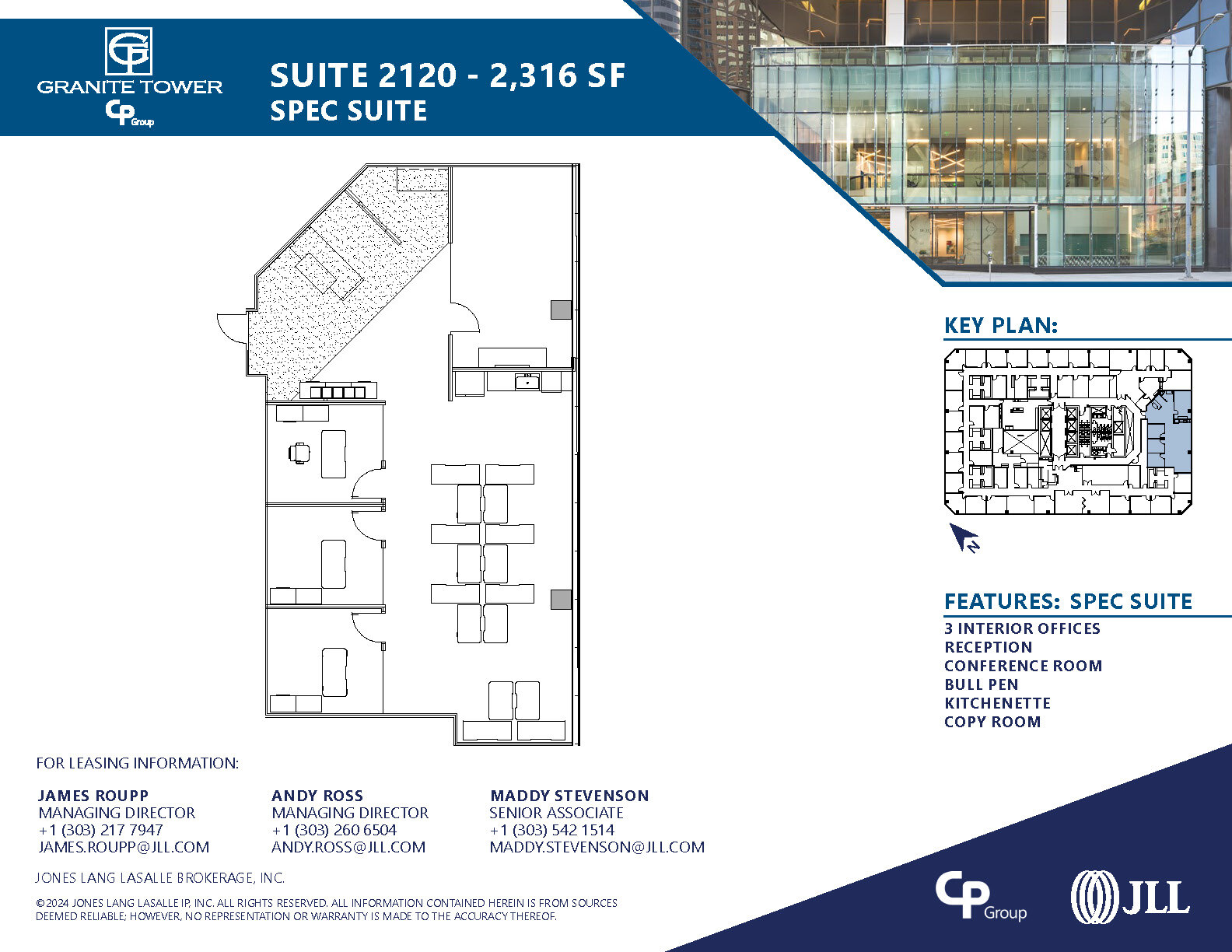 1099 18th St, Denver, CO à louer Plan d’étage– Image 1 sur 1