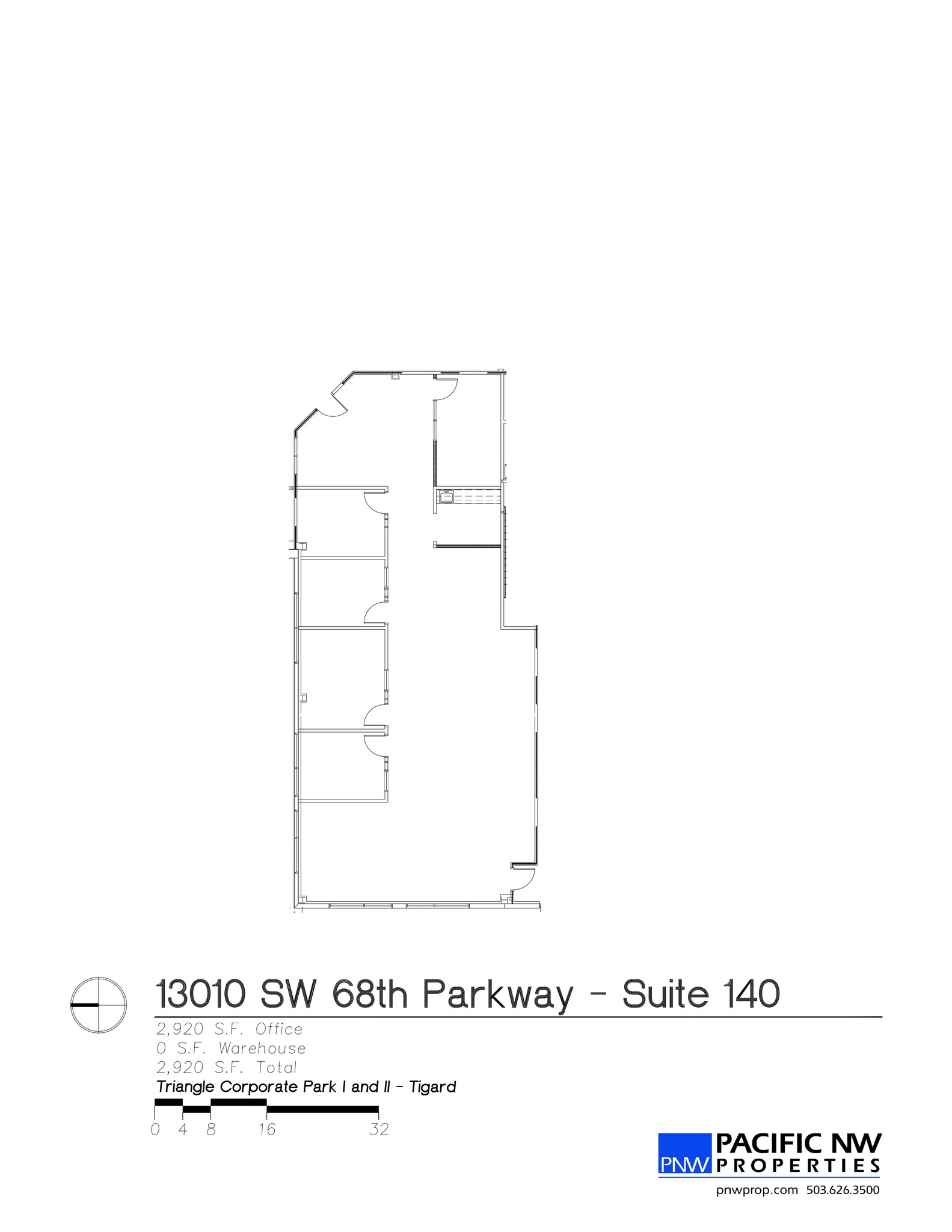 13010 SW 68th Pky, Tigard, OR à louer Plan de site– Image 1 sur 1