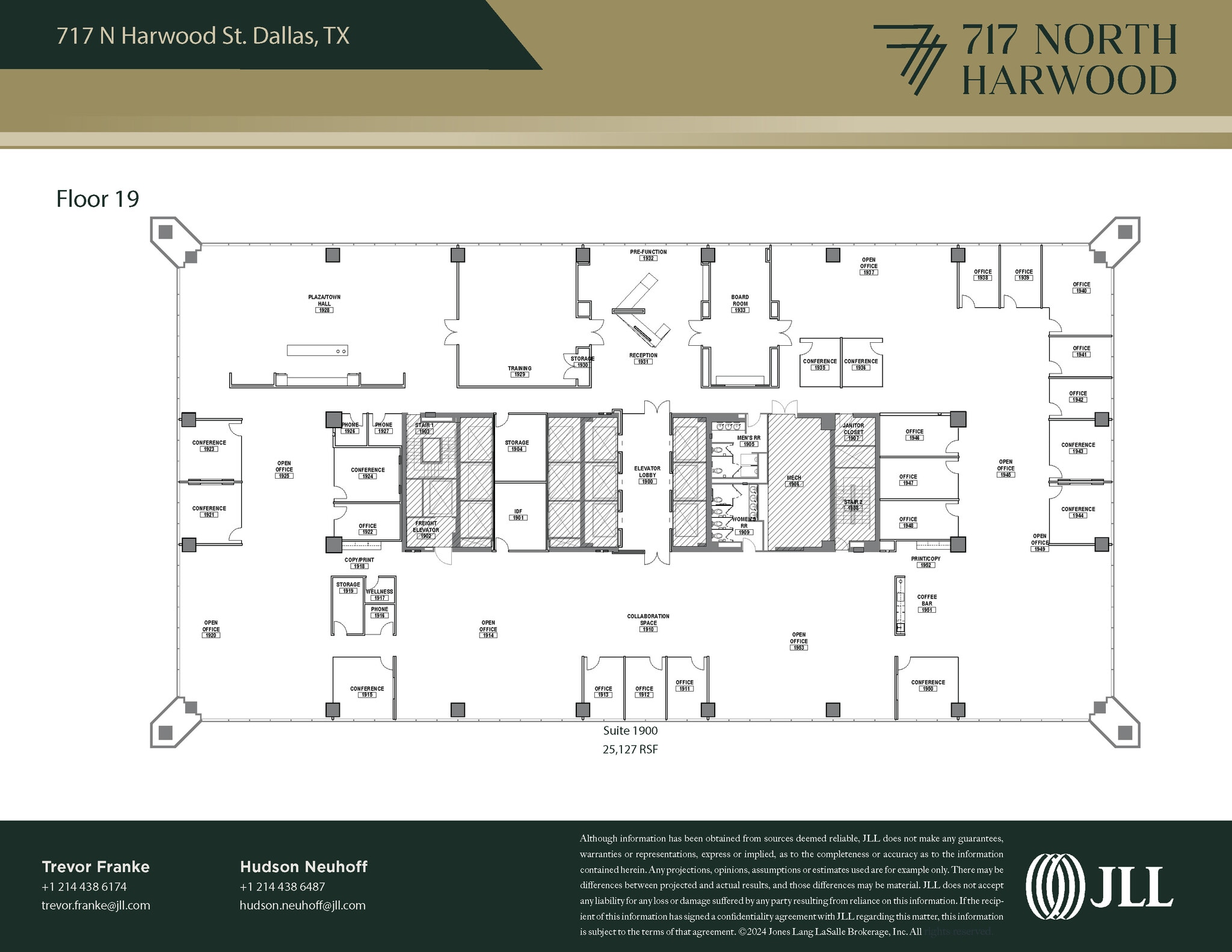 717 N Harwood St, Dallas, TX à louer Plan d’étage– Image 1 sur 1