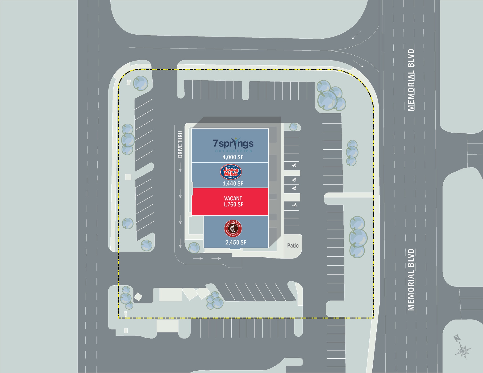 2113 Memorial Blvd, Murfreesboro, TN à louer Plan de site– Image 1 sur 1