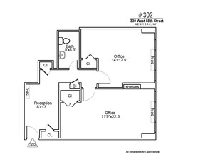 315 W 57th St, New York, NY à louer Plan d’étage– Image 1 sur 2
