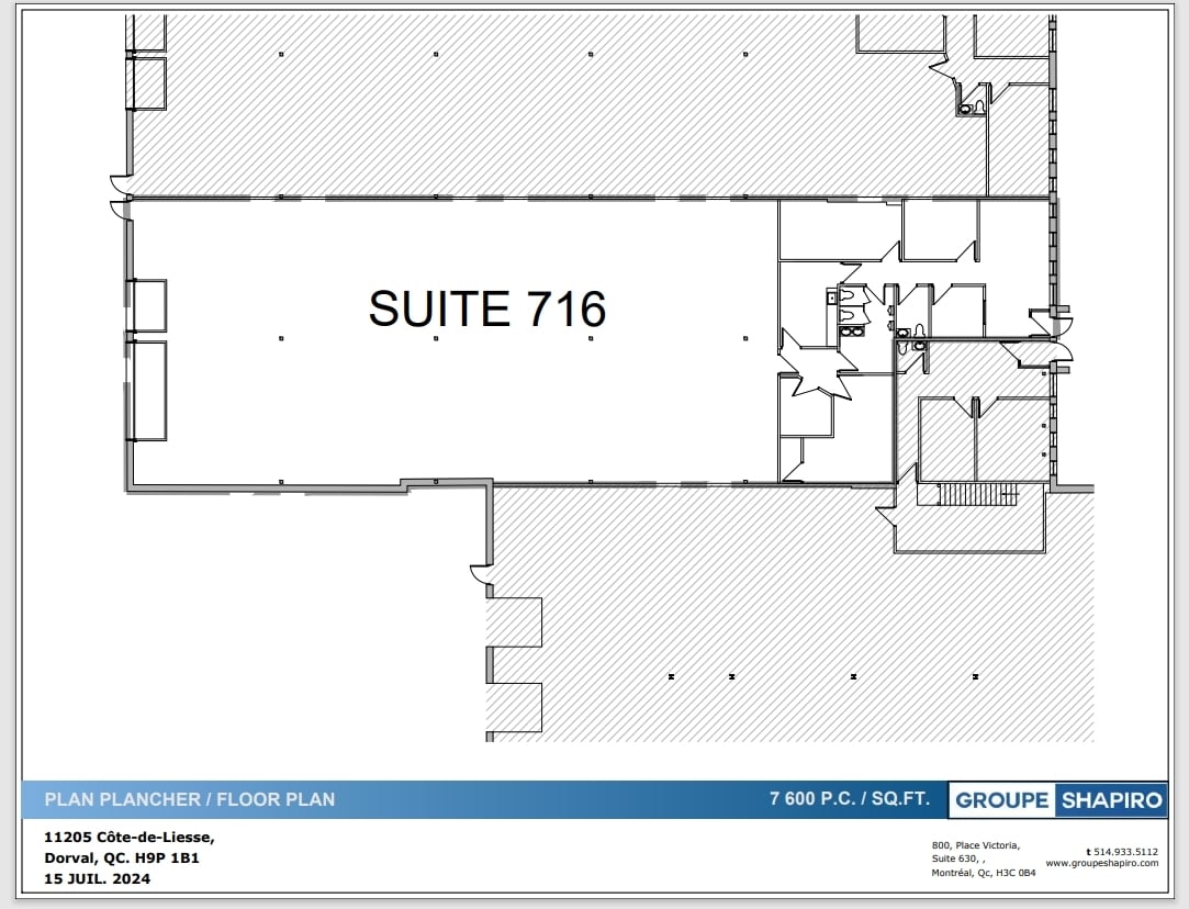 11205 Ch de la Côte-de-Liesse, Dorval, QC à louer Plan d’étage– Image 1 sur 1