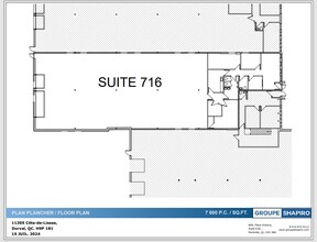 11205 Ch de la Côte-de-Liesse, Dorval, QC à louer Plan d’étage– Image 1 sur 1