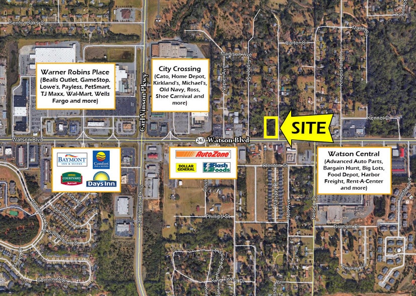 2400 Watson Blvd, Warner Robins, GA à vendre - Aérien – Image 2 sur 2