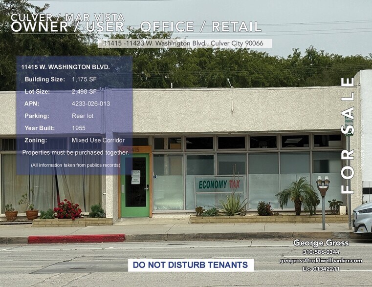 11415 W Washington Blvd, Los Angeles, CA à vendre - Photo de l’immeuble – Image 1 sur 7