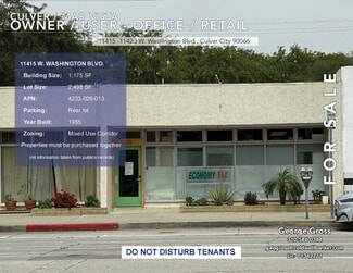 Plus de détails pour 11415 W Washington Blvd, Los Angeles, CA - Bureau à vendre