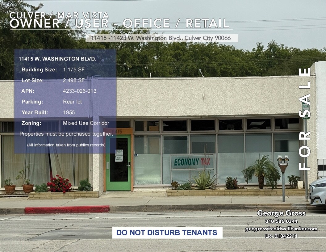 11415 W Washington Blvd, Los Angeles, CA à vendre Photo de l’immeuble– Image 1 sur 8