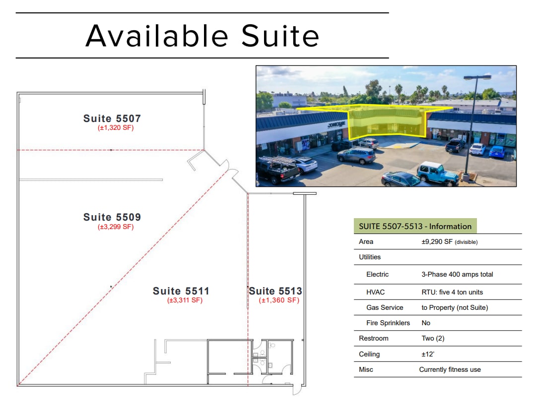 5487-5597 Clairemont Mesa Blvd, San Diego, CA à louer Plan d’étage– Image 1 sur 1