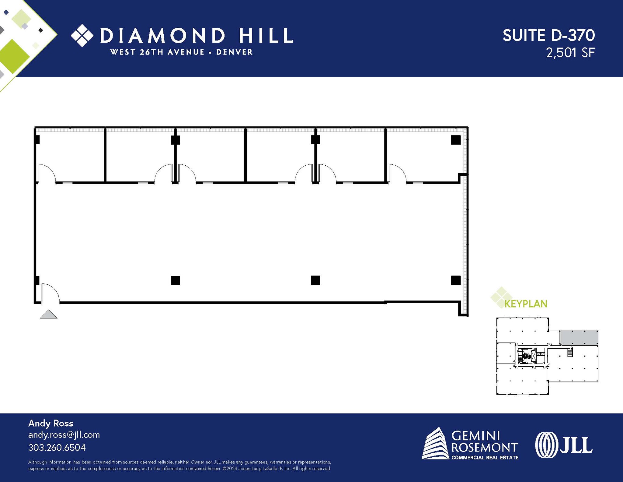 2490 W 26th Ave, Denver, CO à louer Plan d’étage– Image 1 sur 2