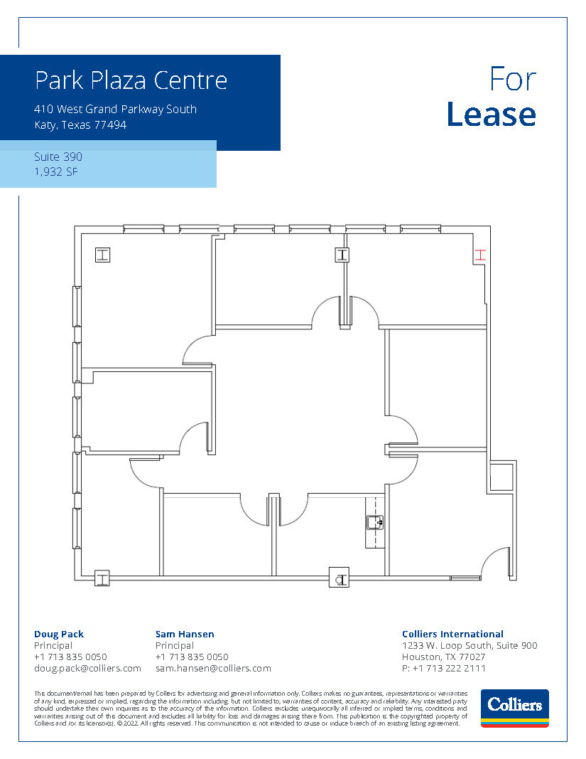 410 W Grand Pky S, Katy, TX à louer Plan d’étage– Image 1 sur 1