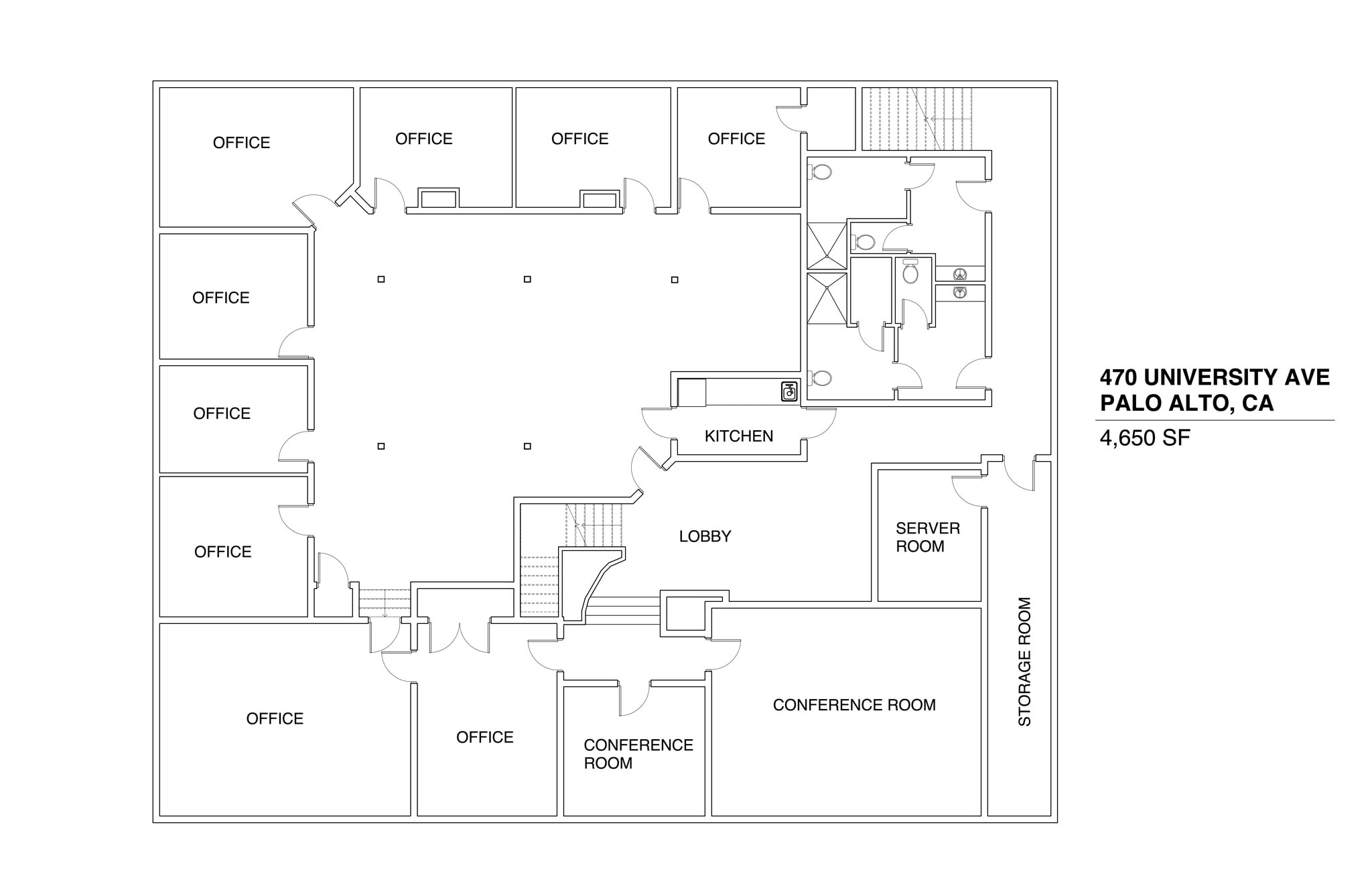 460-476 University Ave, Palo Alto, CA à louer Plan de site– Image 1 sur 16
