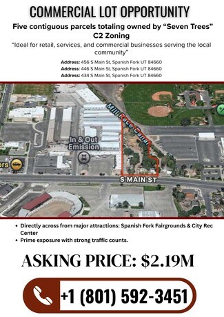 Plus de détails pour 434-456 Main St, Spanish Fork, UT - Terrain à vendre