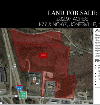 Plus de détails pour 0 NC 67 Hwy, Jonesville, NC - Terrain à vendre