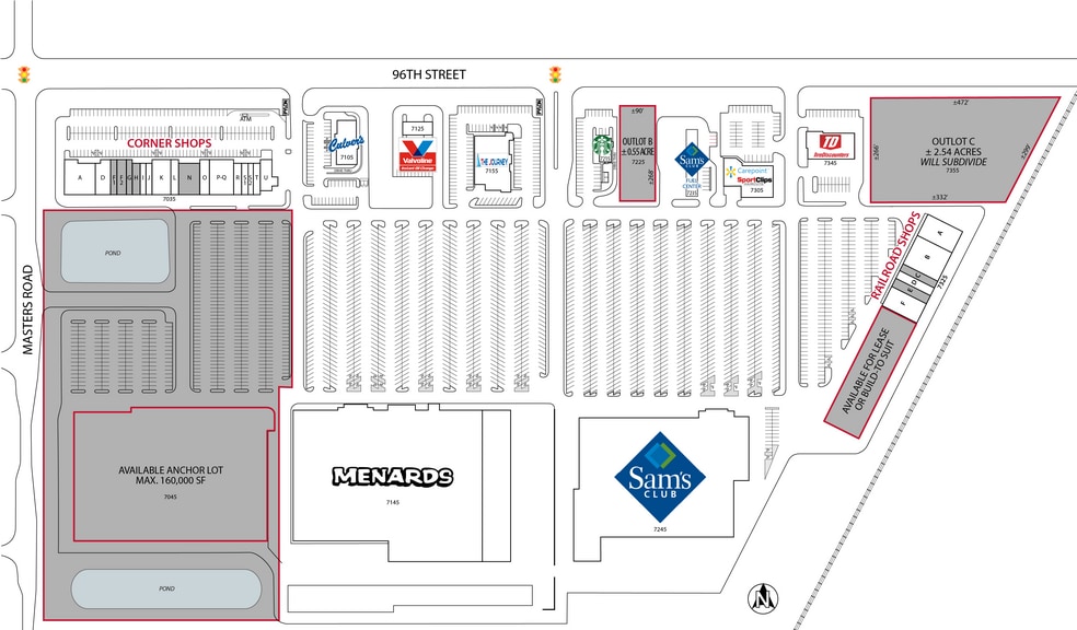 7355 E 96th St, Indianapolis, IN à louer - Plan de site – Image 2 sur 4