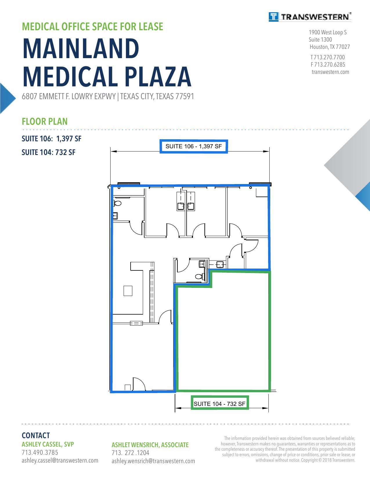 6807 Emmett F. Lowry Expy, Texas City, TX à louer Plan d’étage– Image 1 sur 1