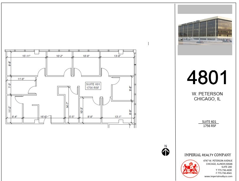 4801 W Peterson Ave, Chicago, IL à louer Plan d’étage– Image 1 sur 6