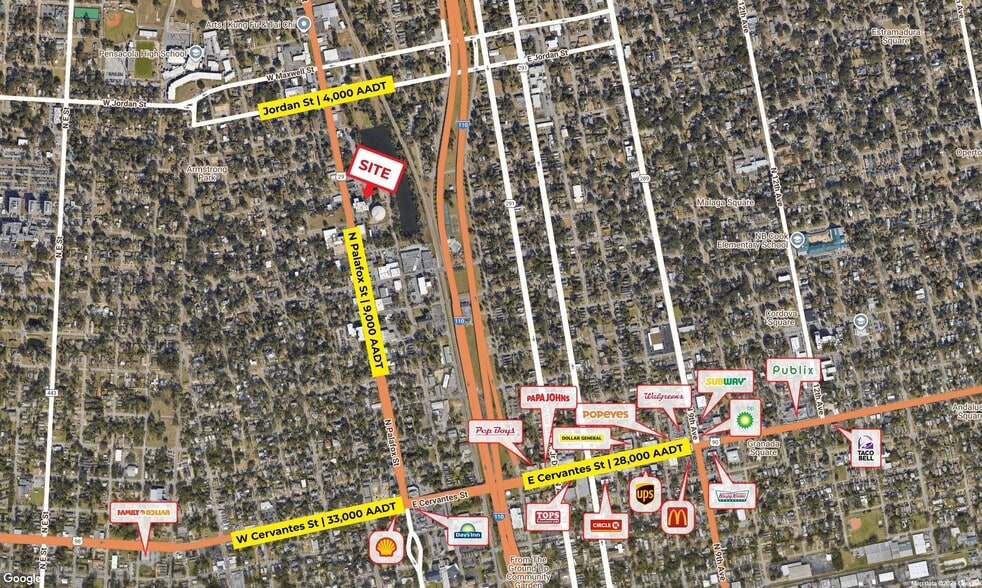 1750 N Palafox St, Pensacola, FL à vendre - Aérien – Image 2 sur 3