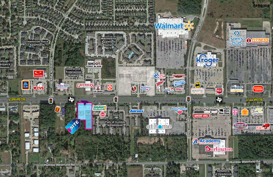 FM-1960 & Deerbrook Park Blvd, Humble, TX à louer - Aérien – Image 3 sur 5
