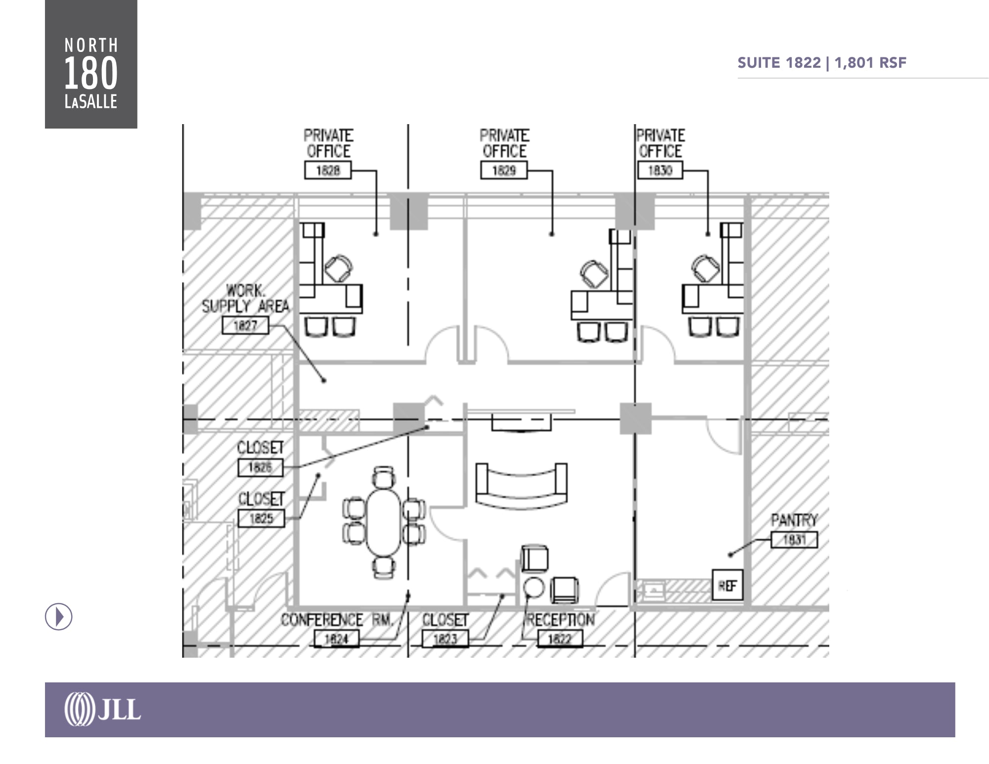 180 N LaSalle St, Chicago, IL à louer Plan d’étage– Image 1 sur 1