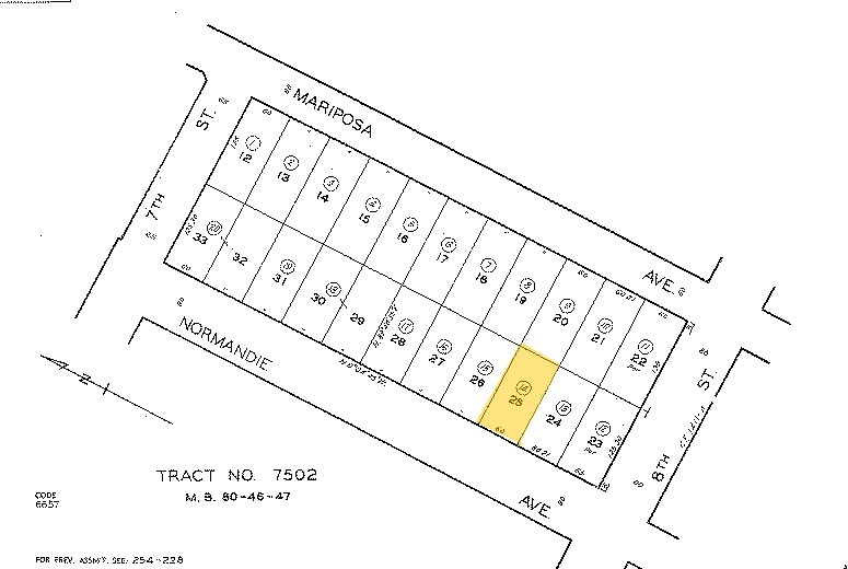 750 Normandie Ave, Los Angeles, CA à vendre - Plan cadastral – Image 2 sur 8