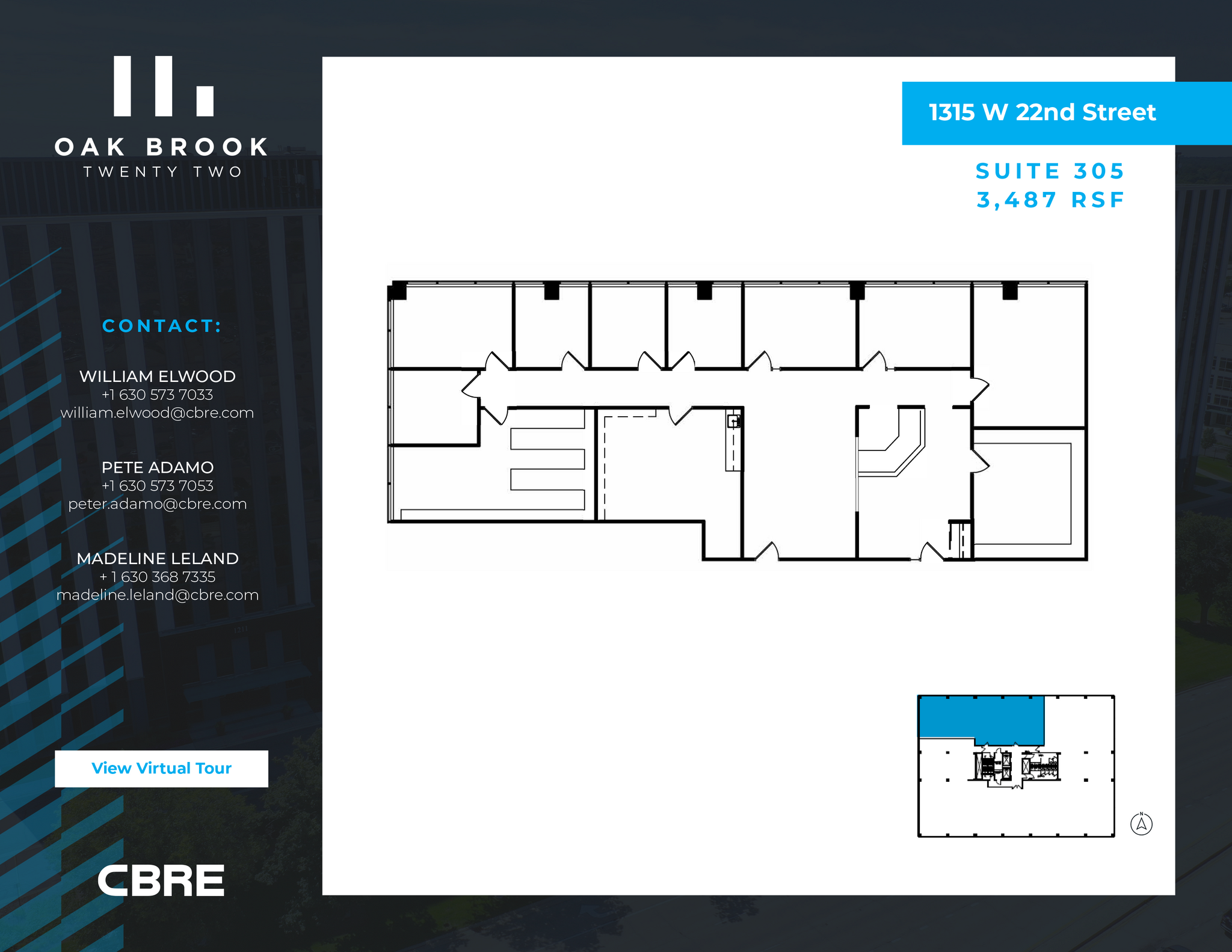 1315 W 22nd St, Oak Brook, IL à louer Plan d’étage– Image 1 sur 10