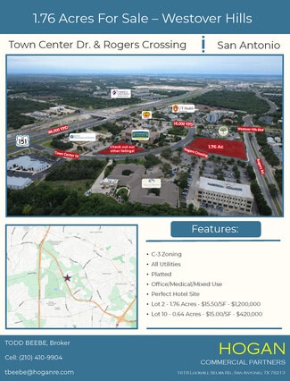 Plus de détails pour 10100 Rogers Crossing, San Antonio, TX - Terrain à vendre