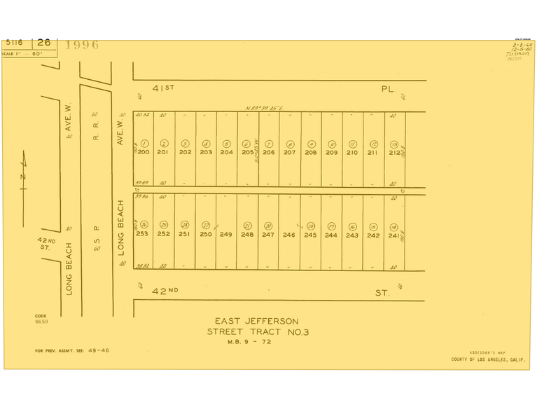1727 E 42nd St, Los Angeles, CA à vendre - Plan cadastral – Image 3 sur 3
