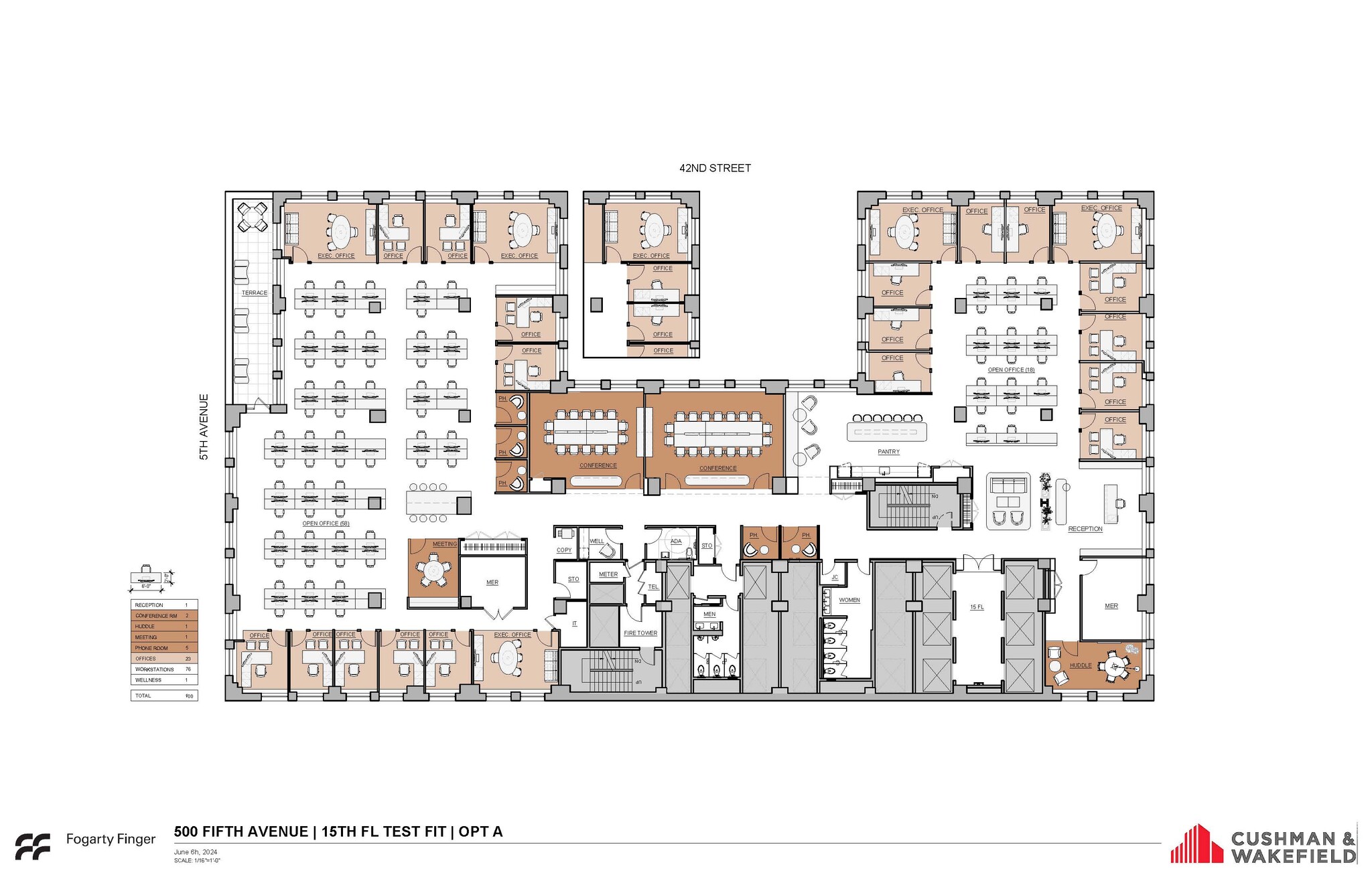 500 Fifth Ave, New York, NY à louer Plan d’étage– Image 1 sur 2