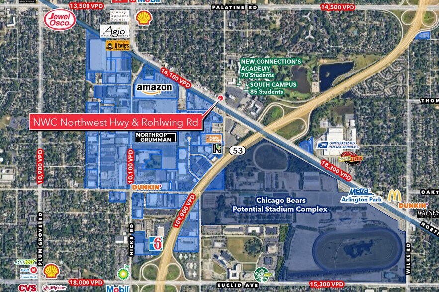 756 E Northwest Hwy, Palatine, IL à vendre - Aérien – Image 2 sur 2