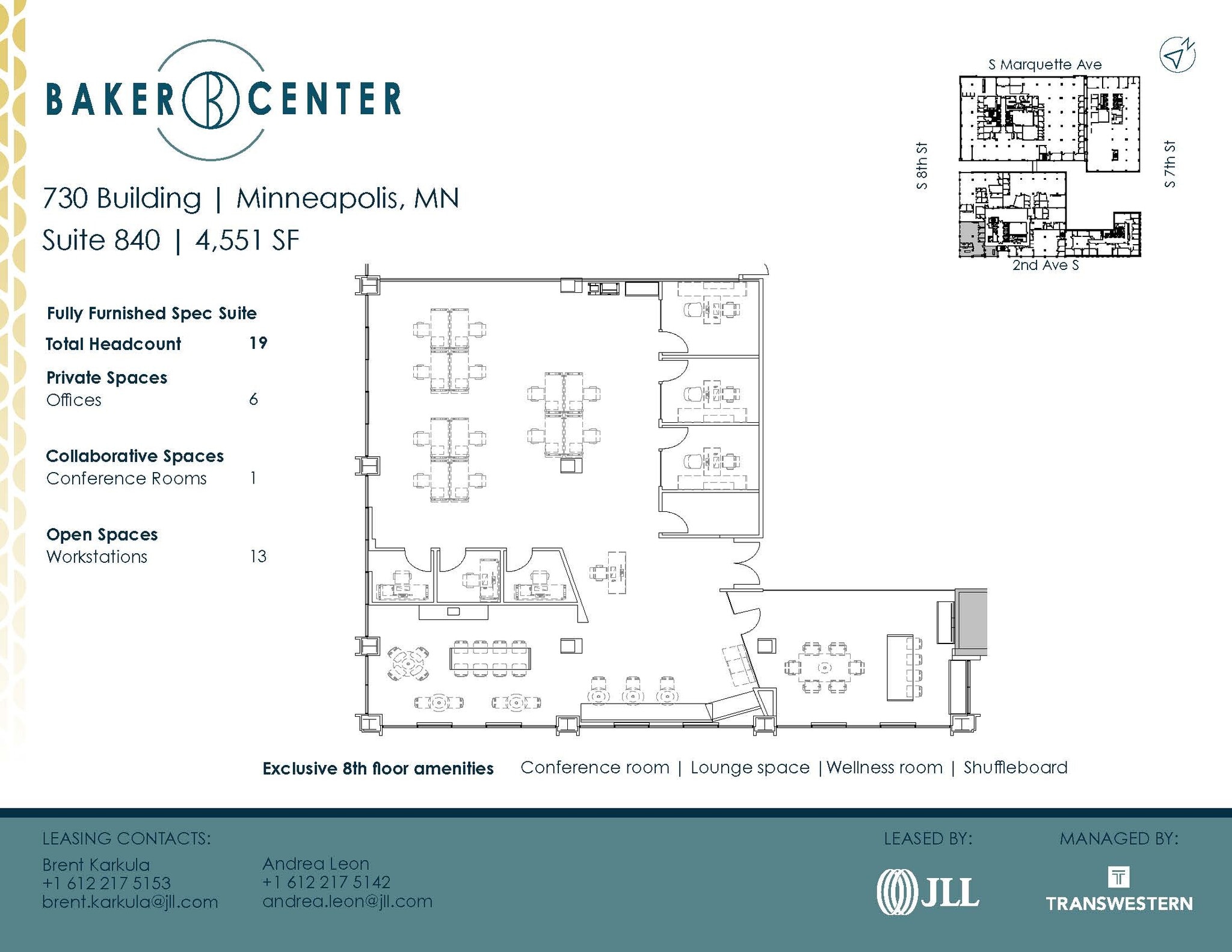 733 Marquette Ave, Minneapolis, MN à louer Plan d’étage– Image 1 sur 5