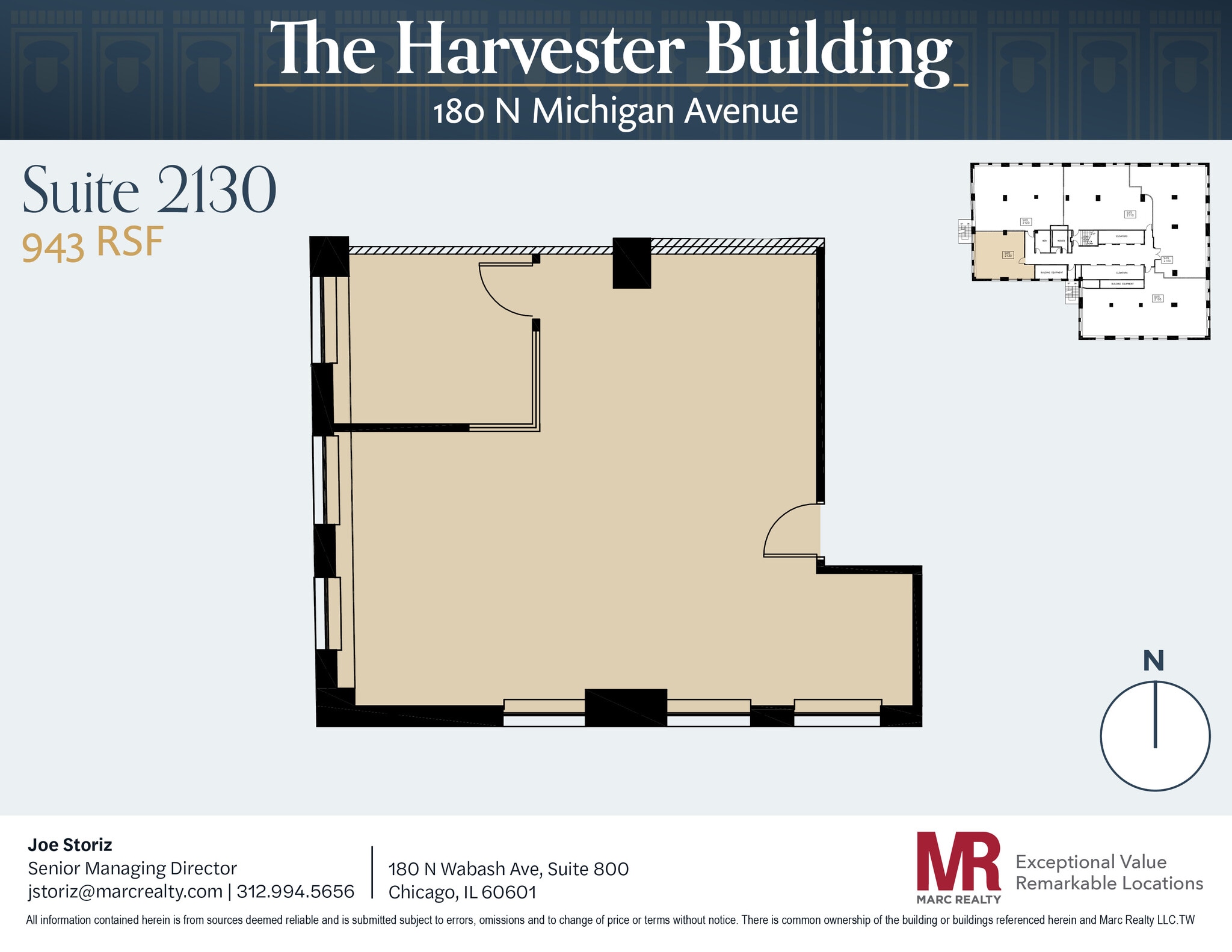 180 N Michigan Ave, Chicago, IL à louer Plan d’étage– Image 1 sur 4