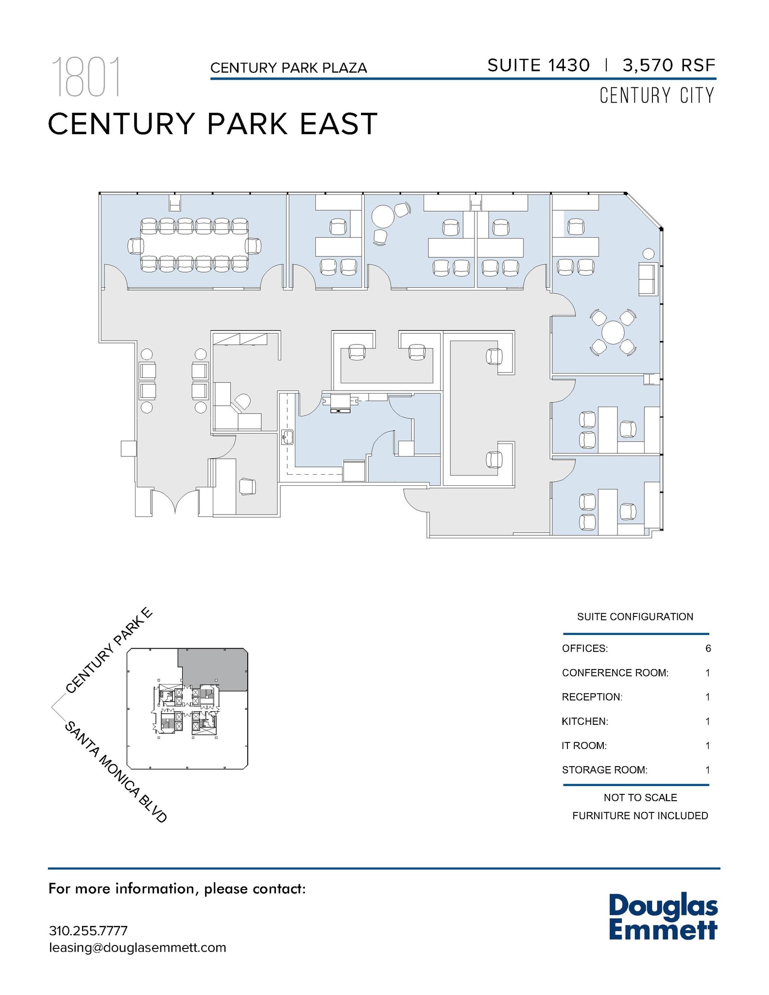 1801 Century Park E, Los Angeles, CA à louer Plan d’étage– Image 1 sur 1