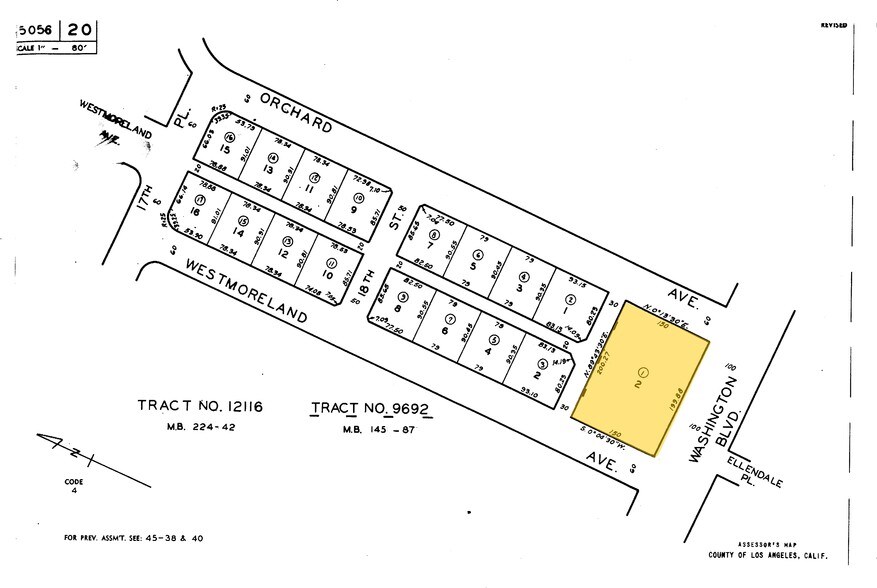 1481 W Washington Blvd, Los Angeles, CA à vendre - Plan cadastral – Image 3 sur 3