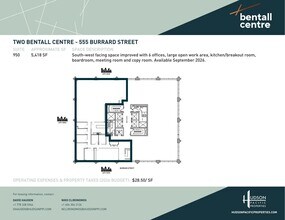 555 Burrard St, Vancouver, BC à louer Plan d’étage– Image 1 sur 1