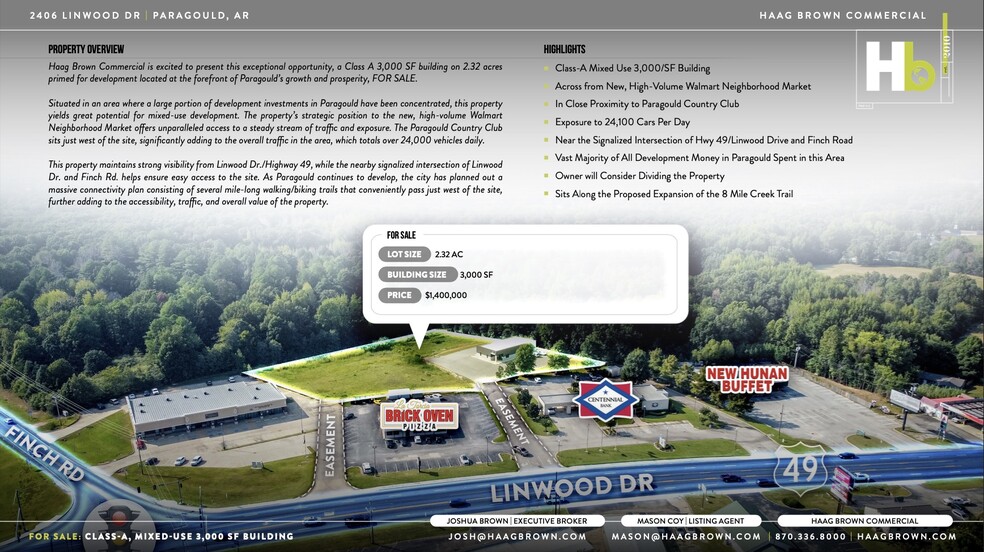 2406 Linwood Dr, Paragould, AR à vendre - Aérien – Image 2 sur 6