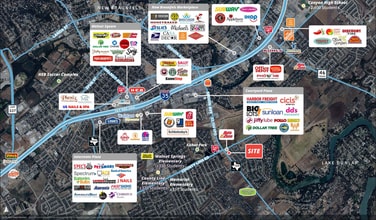 FM 725 and County Line, New Braunfels, TX - VUE AÉRIENNE  vue de carte - Image1