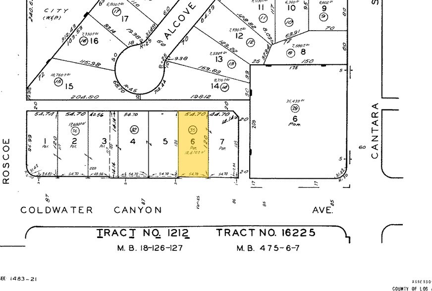 8220 Coldwater Canyon Ave, North Hollywood, CA à louer - Plan cadastral – Image 2 sur 4