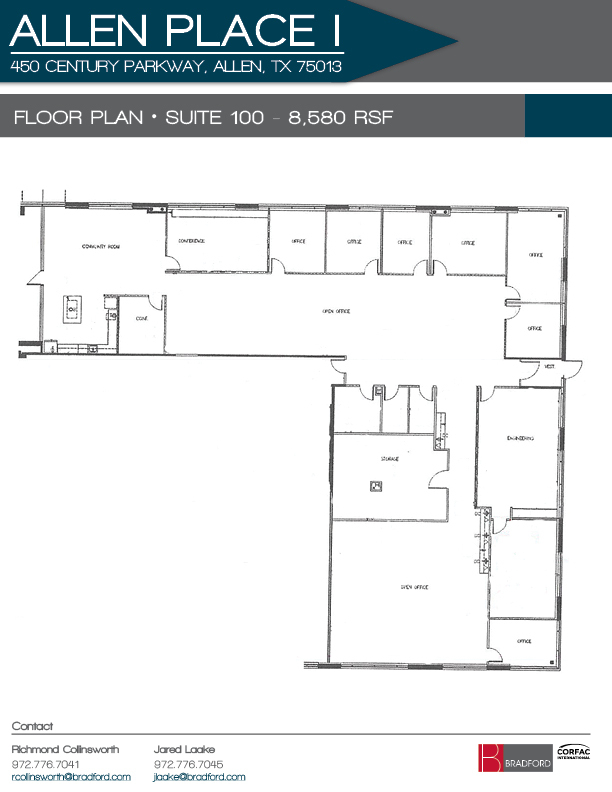 450 Century Pky, Allen, TX à louer Plan d’étage– Image 1 sur 1