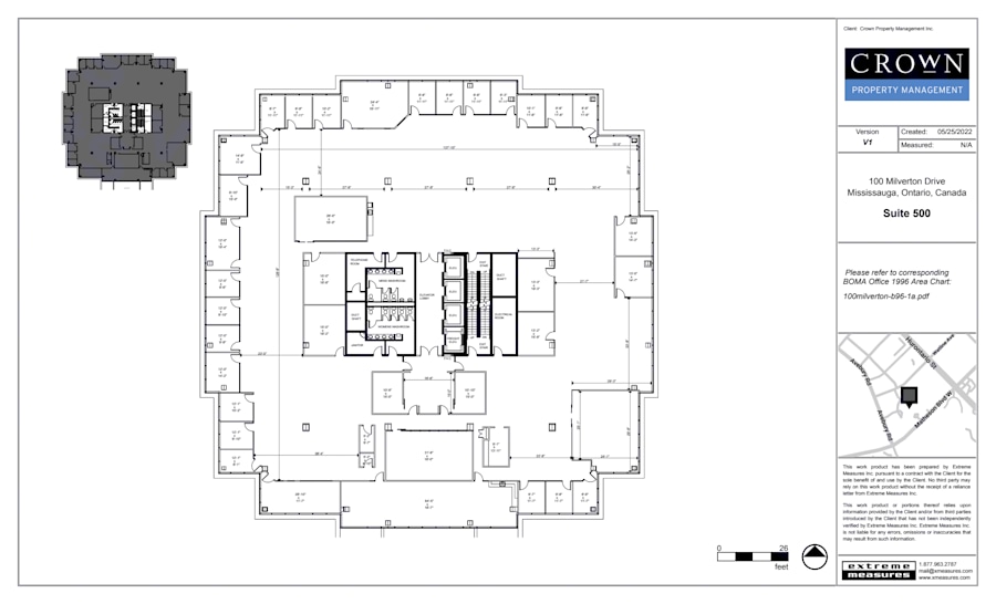 100 Milverton Dr, Mississauga, ON à louer Plan d’étage– Image 1 sur 1