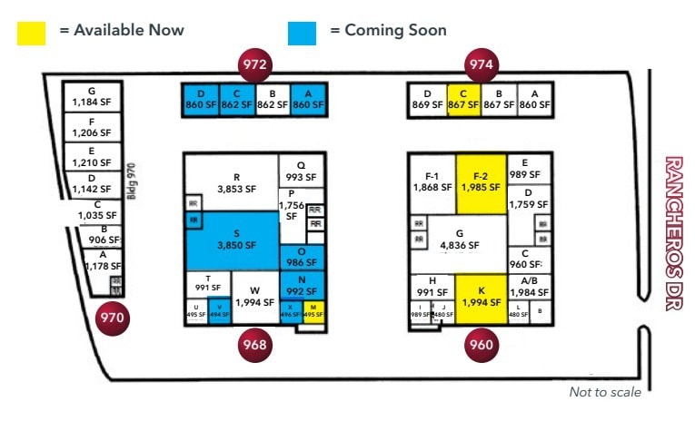 960 E Rancheros Dr, San Marcos, CA à louer Plan de site– Image 1 sur 1