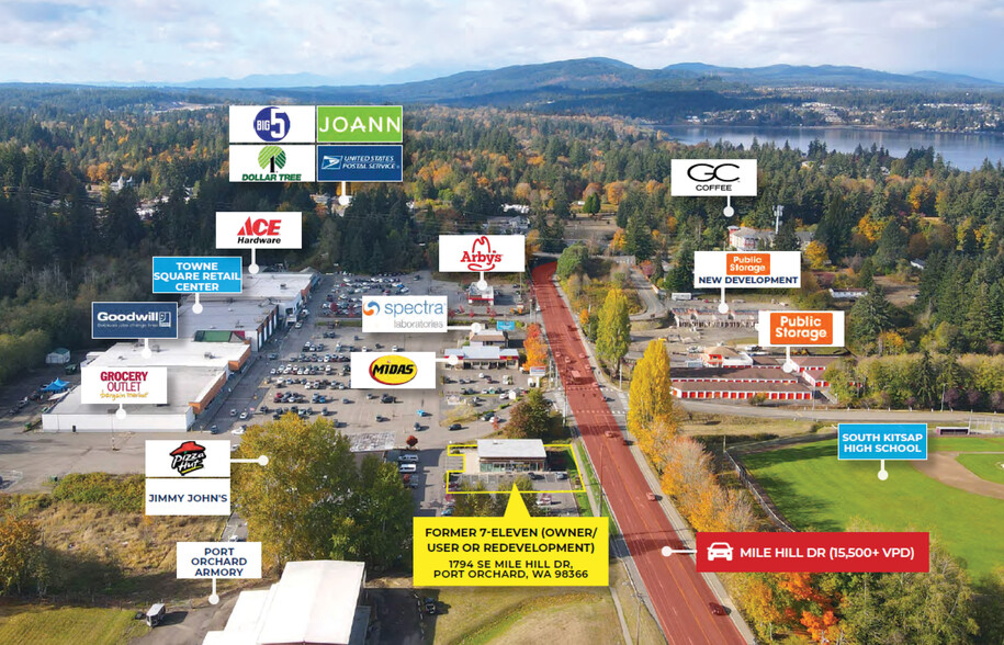 1794 SE Mile Hill Dr, Port Orchard, WA à vendre - Aérien – Image 3 sur 3