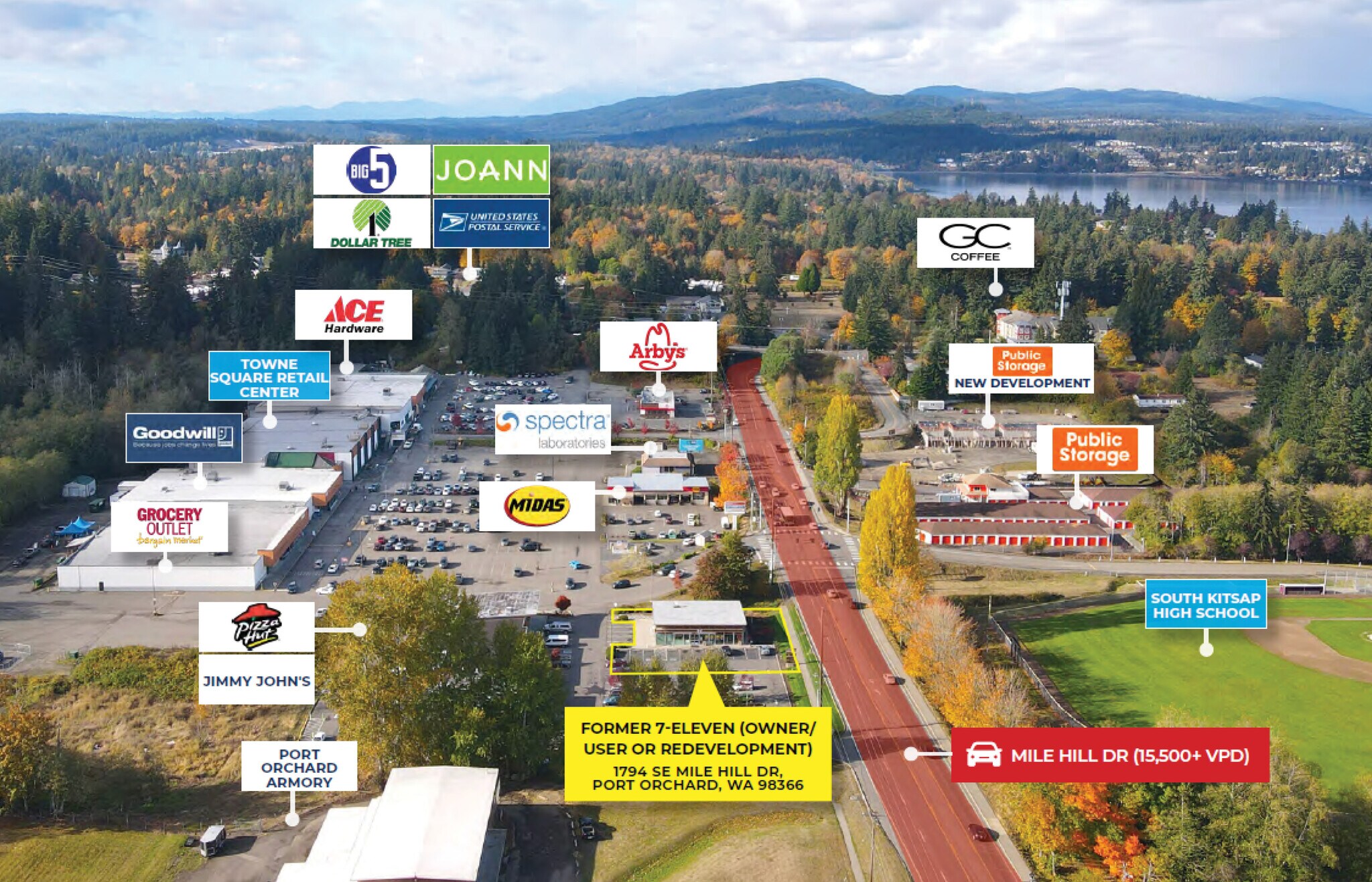 1794 SE Mile Hill Dr, Port Orchard, WA à vendre Aérien– Image 1 sur 1